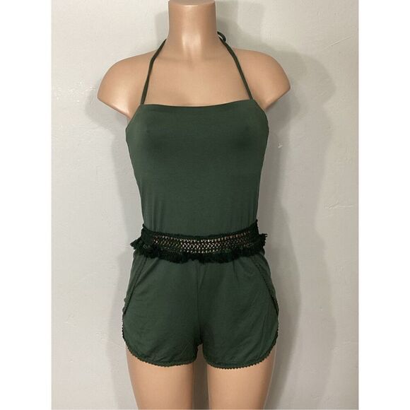 New. Robin Piccone green romper cover-up. Retails $129. XS/S - Picture 3 of 9